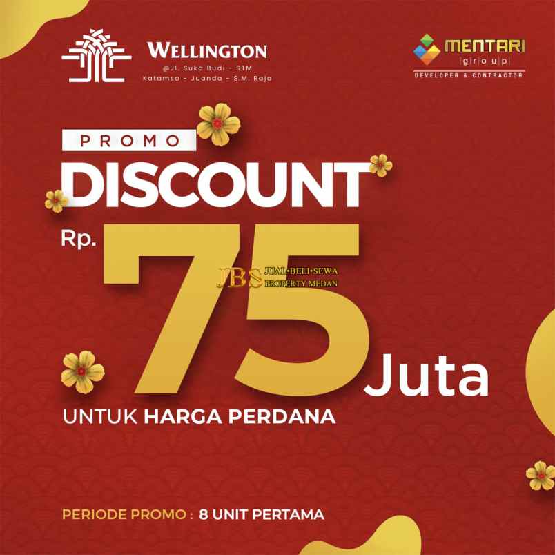 dijual villa komplek wellington jalan