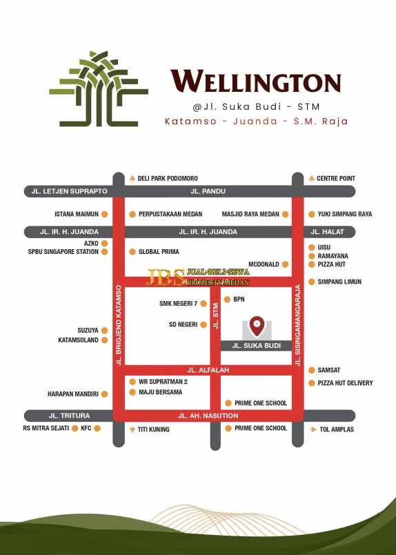 dijual villa komplek wellington jalan