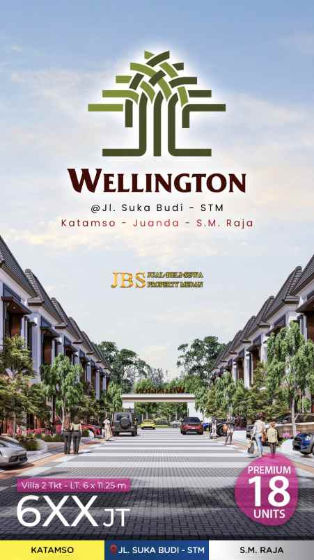 dijual villa komplek wellington jalan