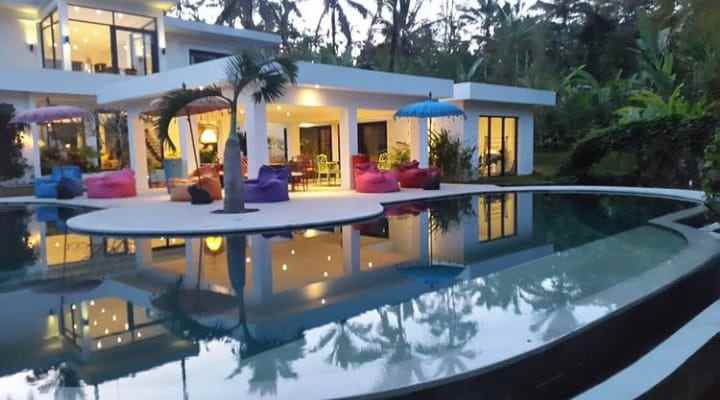 dijual villa view sungai lokasi tegal lalang ubud