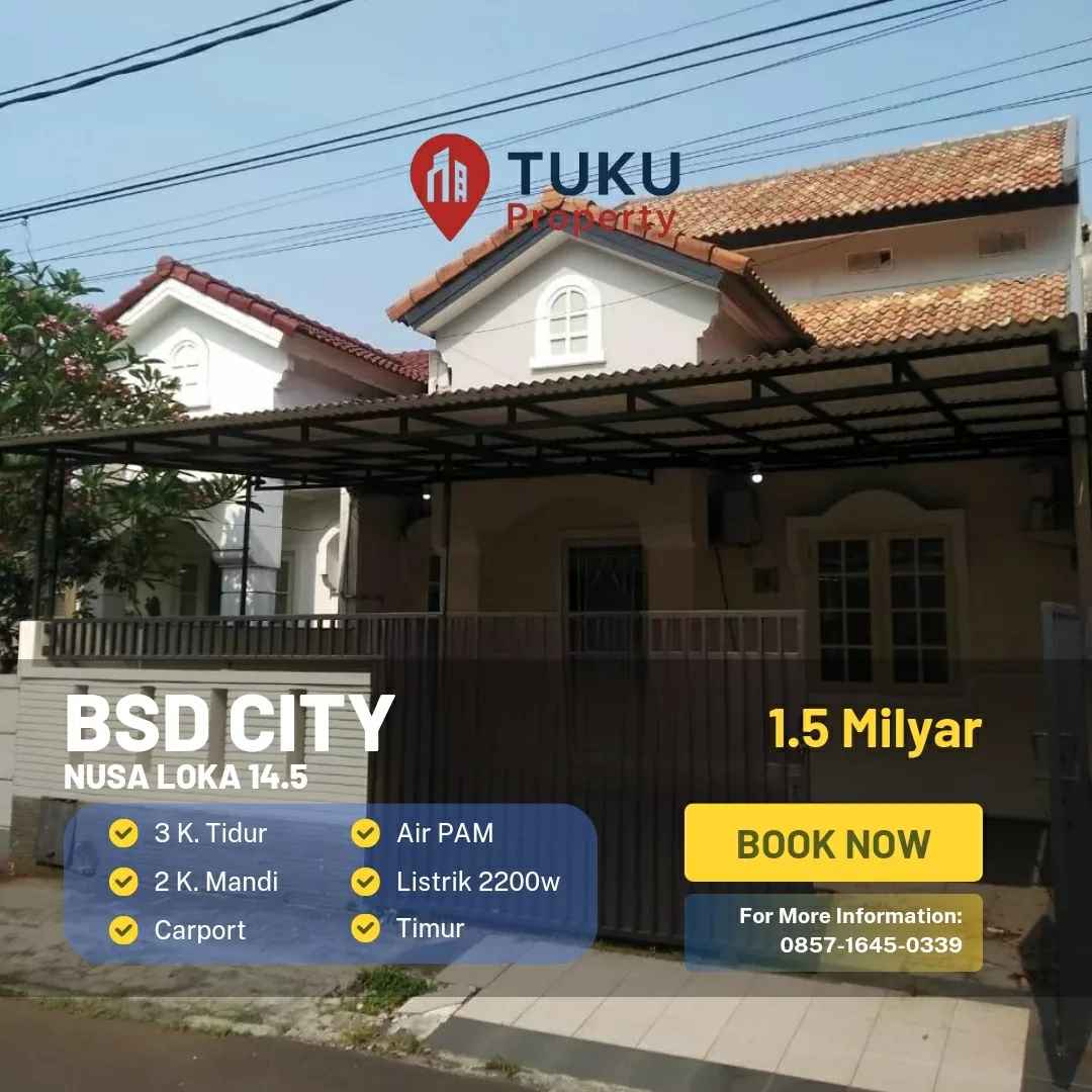 dijuam rumah murah di nusa loka 14 5 bsd