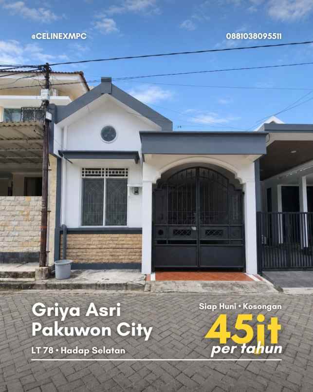 disewakan rumah griya asri pakuwon city