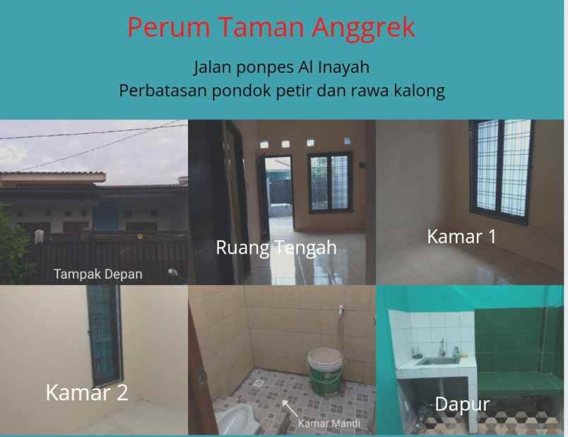 disewakan rumah jalan ponpes al inayah