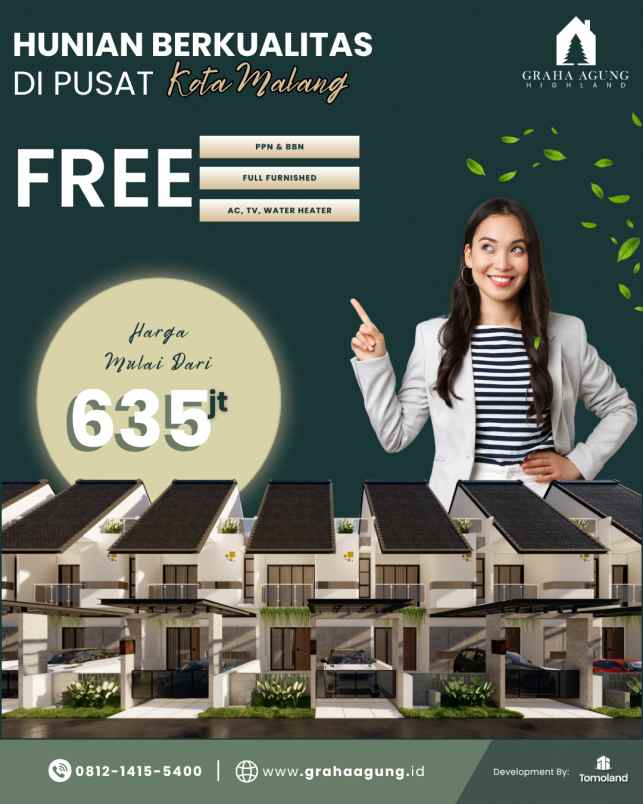 hub jual rumah kost malang bebas banjir