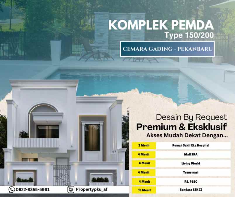 hunian high class di perumahan bella vista pekanbaru