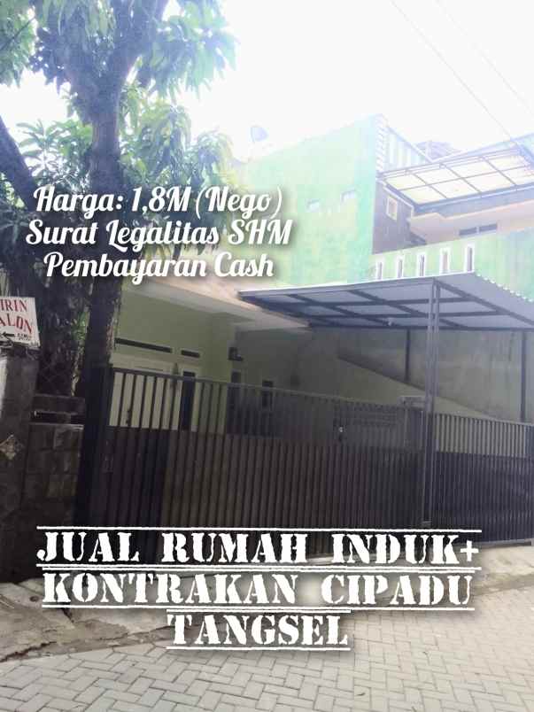 jual rumah induk 4 kontrakan