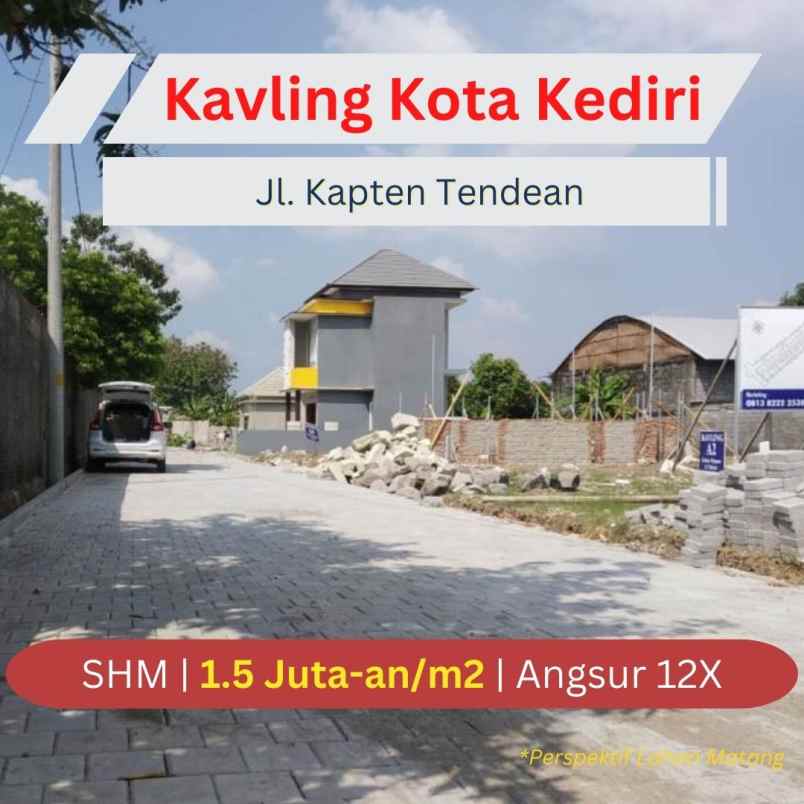 kavling 6 menit rsud gambiran 1 jt an m2 shm p