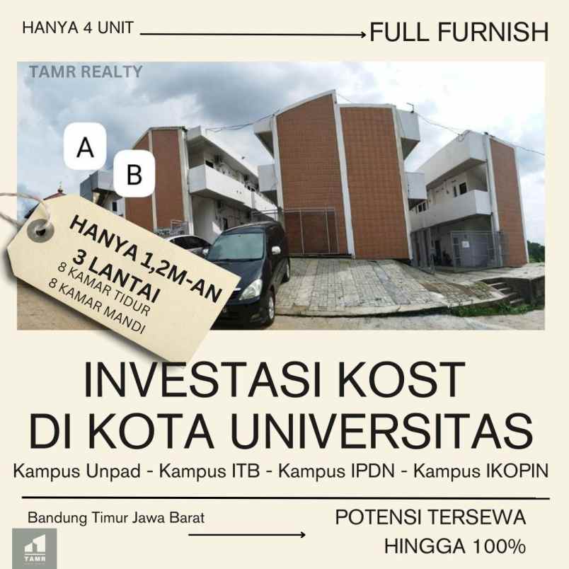 kosan mahasiswa jatinangor sumedang dijual dekat unpad