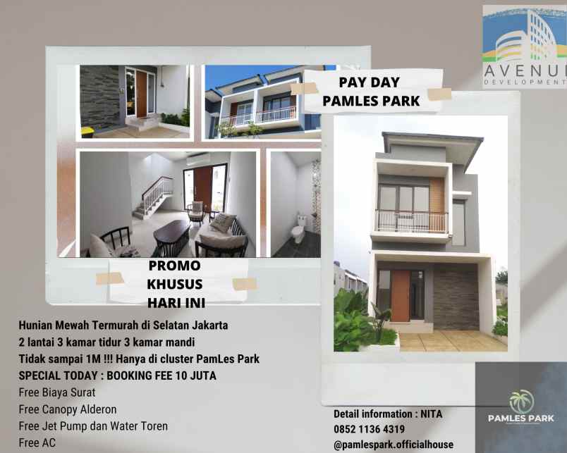 pay day cluster pamles park rumah mewah termurah