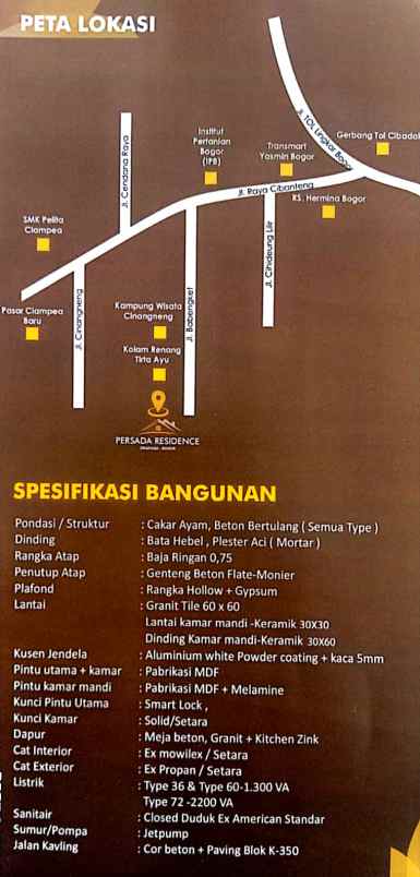 persada residence bogor dp 1 jt all in