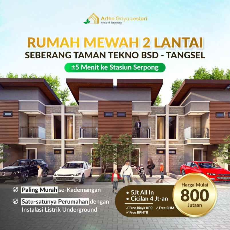 rumah 2 lantai termurah di bsd