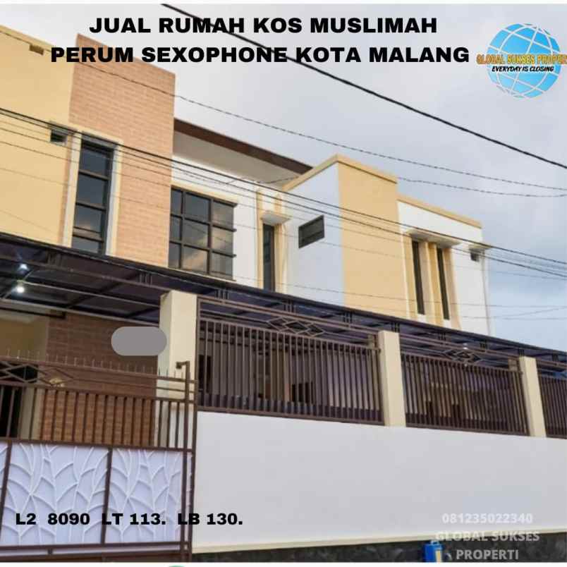 rumah kost full penghuni strategis di saxophone malang