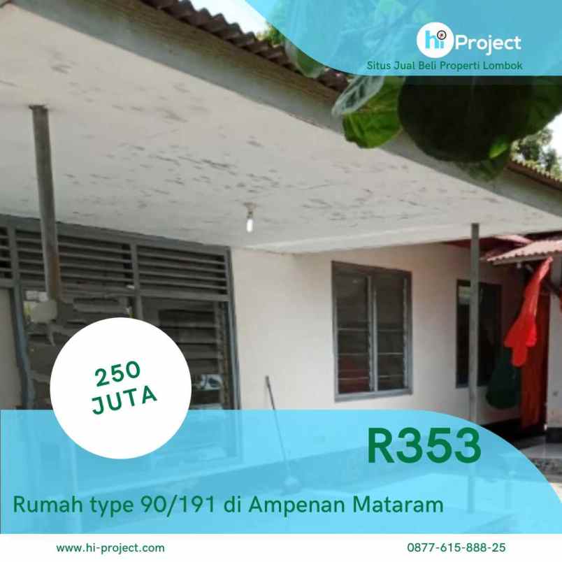 rumah lombok type 90 191 m di ampenan mataram r353