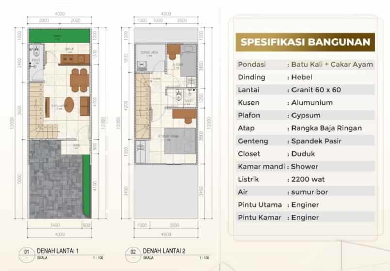 rumah murah cukup dp 3 juta di tanah baru beji depok