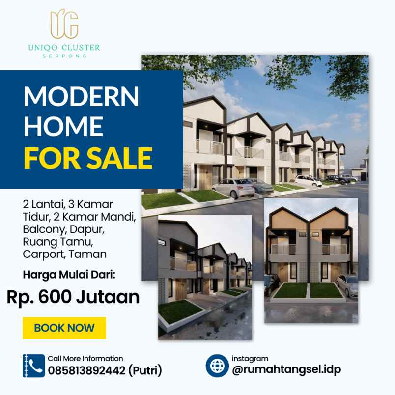 rumah nyaman desain kekinian uniqo cluster serpong