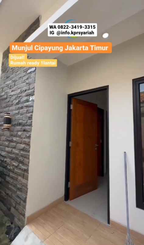 rumah ready 1lantai munjul cipayung jakarta timur