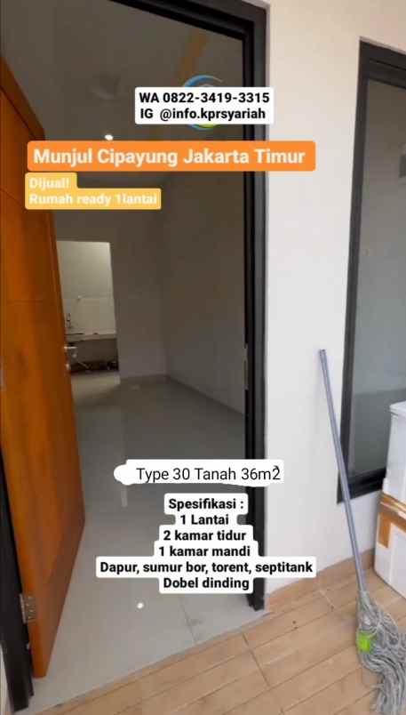 rumah ready 1lantai munjul cipayung jakarta timur