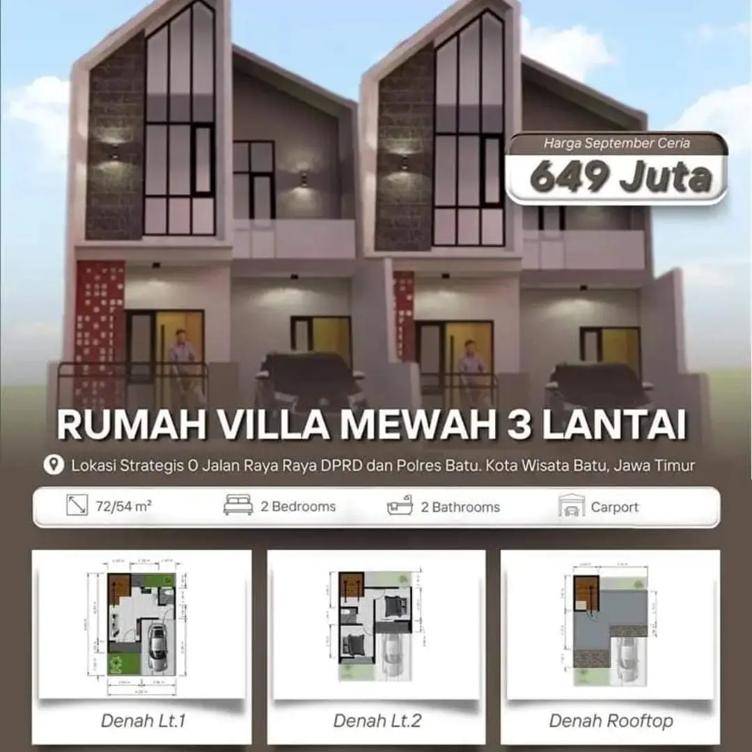 rumah villa kota batu promo villa termurah kota batu