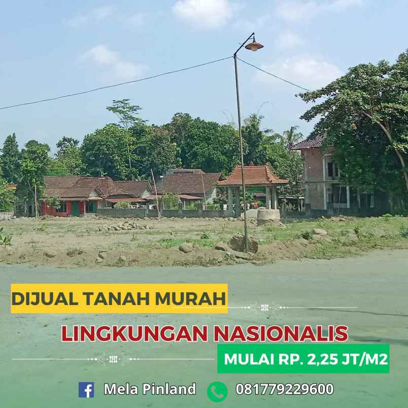 tanah murah rp 2 25jt hanya 4 menit dari jl magelang