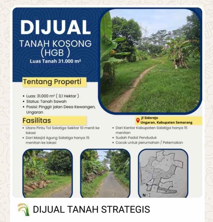 tanah tegal diperkotaan murah