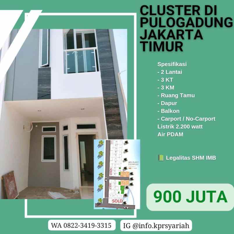 townhouse minimalis modern pulo gadung jakarta timur