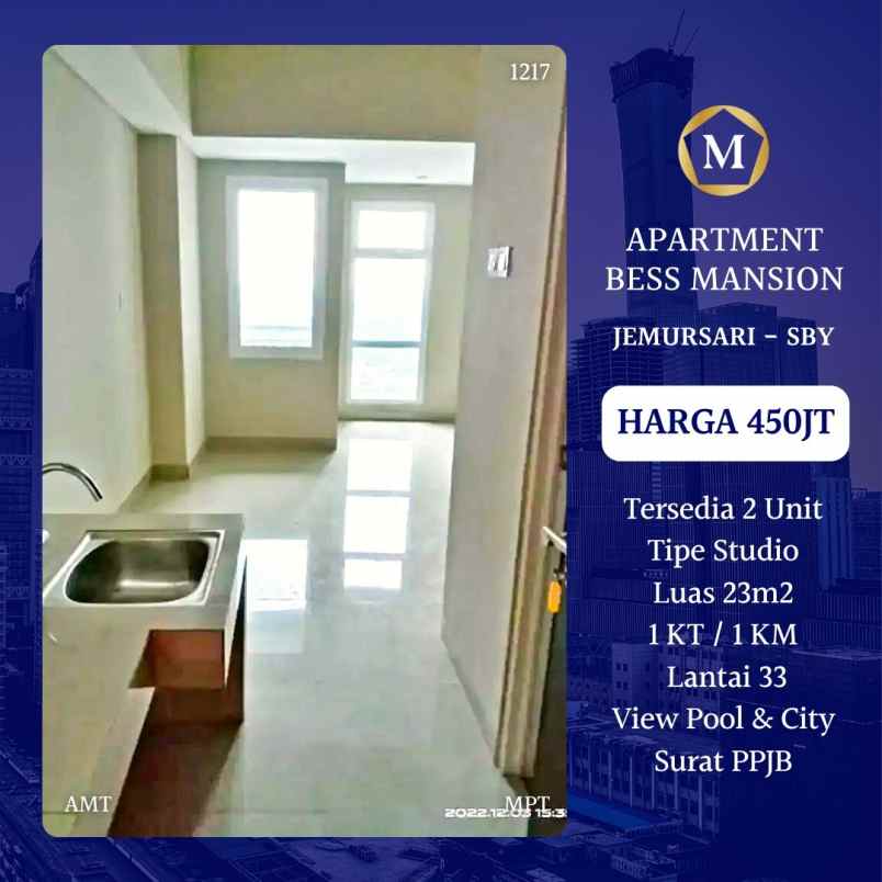 dijual apartemen jemursari