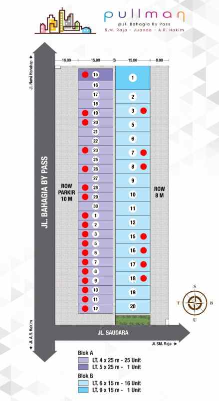 dijual ruko gudang kantor jalan bahagia by pass s m