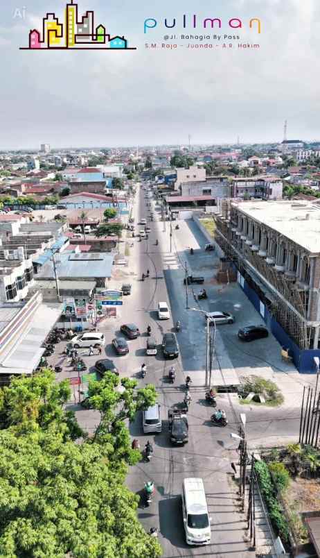 dijual ruko gudang kantor jalan bahagia by pass s m