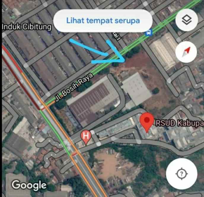 dijual ruko gudang kantor jl gatot subroto jababeka