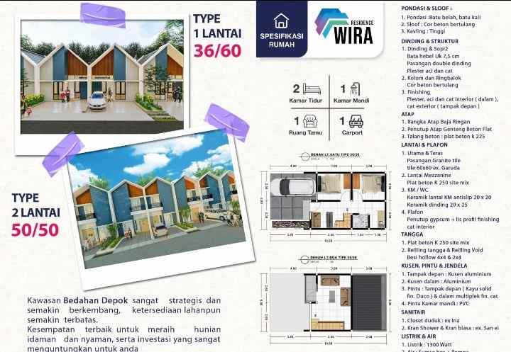 dijual rumah bedahan sawangan depok