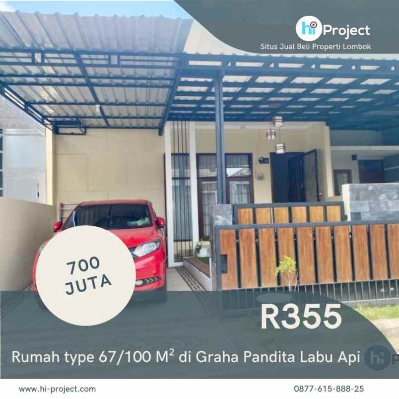 dijual rumah btn graha pandita labu api