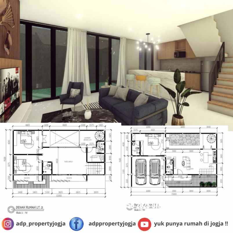 dijual rumah condong catur