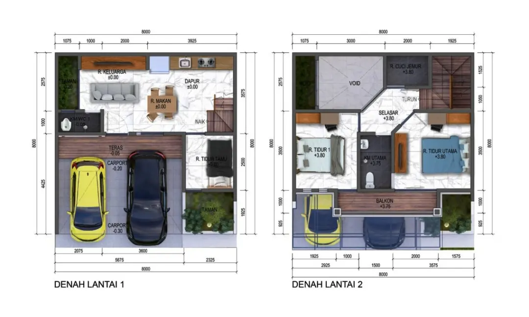 dijual rumah jalan raya beji