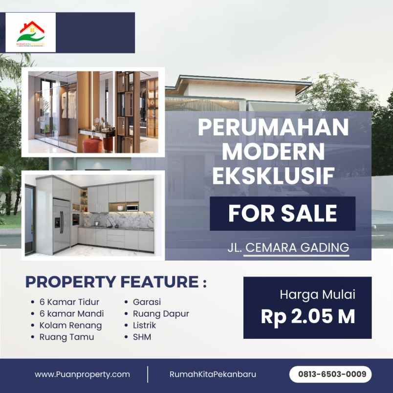 dijual rumah jl cemara gading