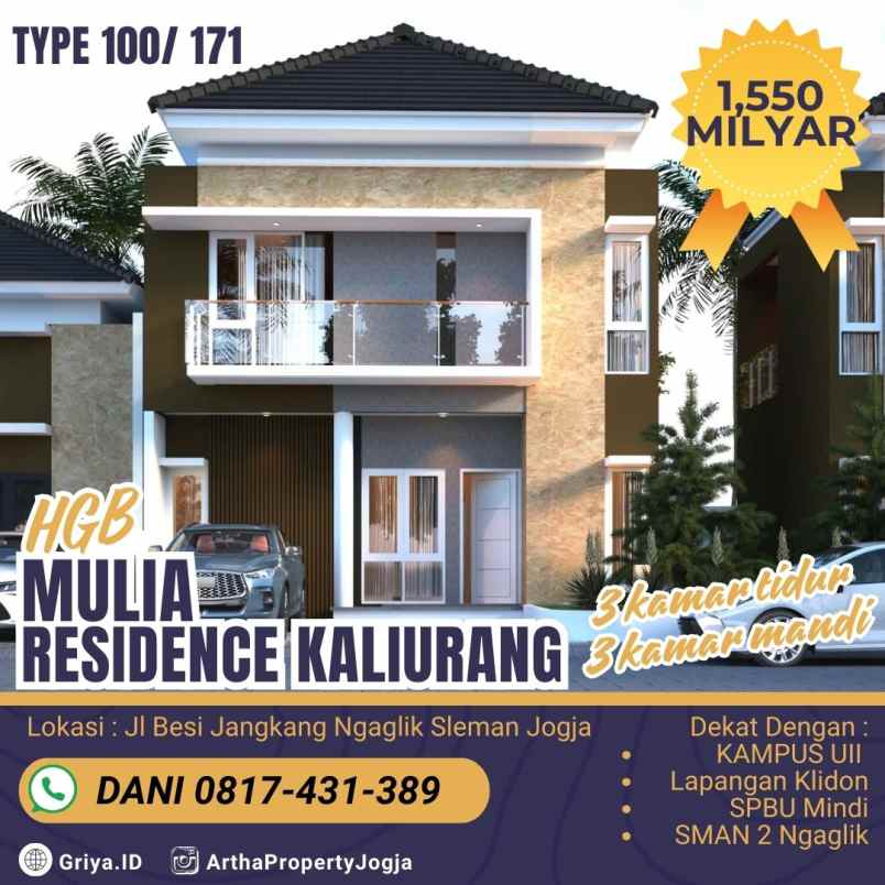 dijual rumah jl kaliurang besi jangkang