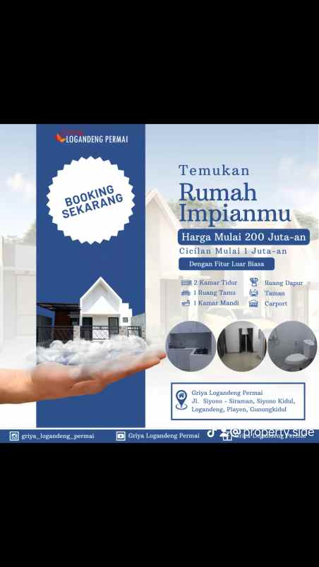 dijual rumah jl siyono siraman siyono