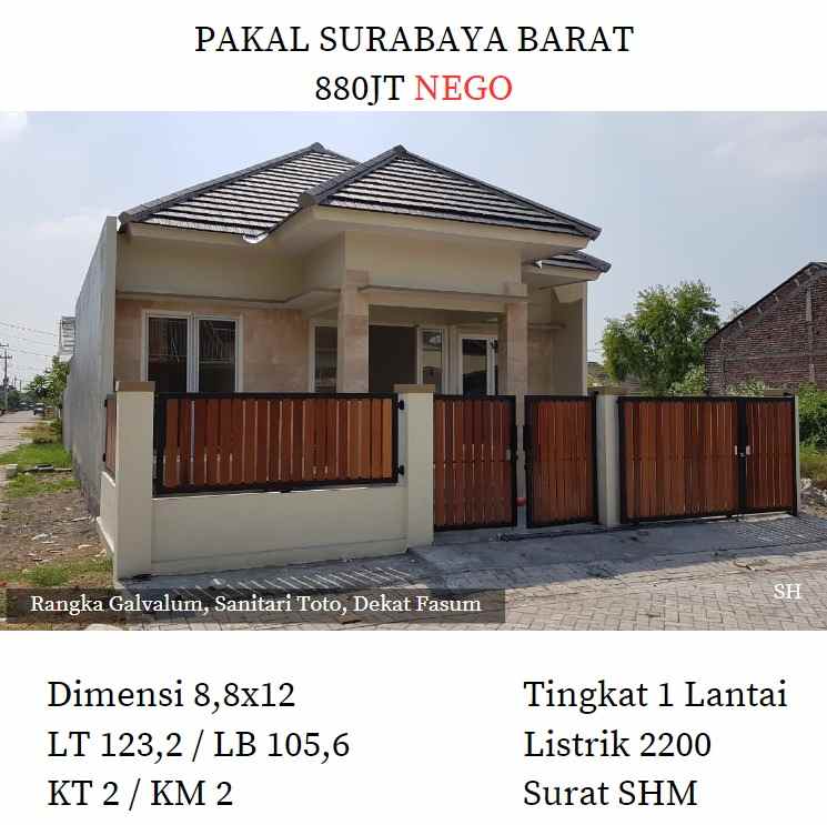 dijual rumah pakal