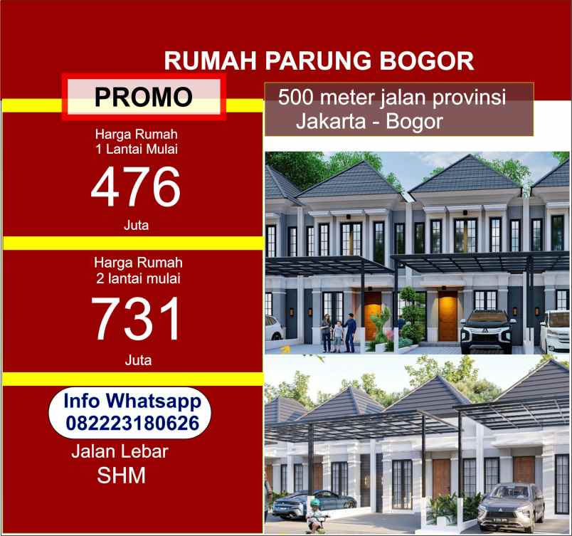 dijual rumah parung bogor