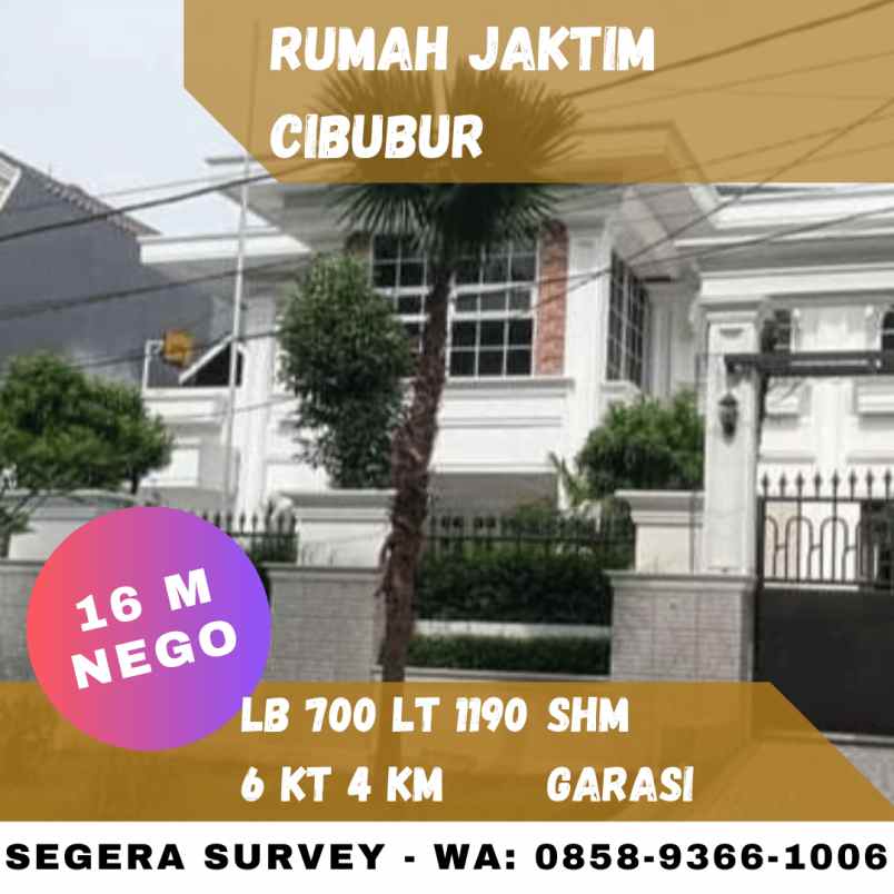 dijual rumah perum bukit permai cibubur