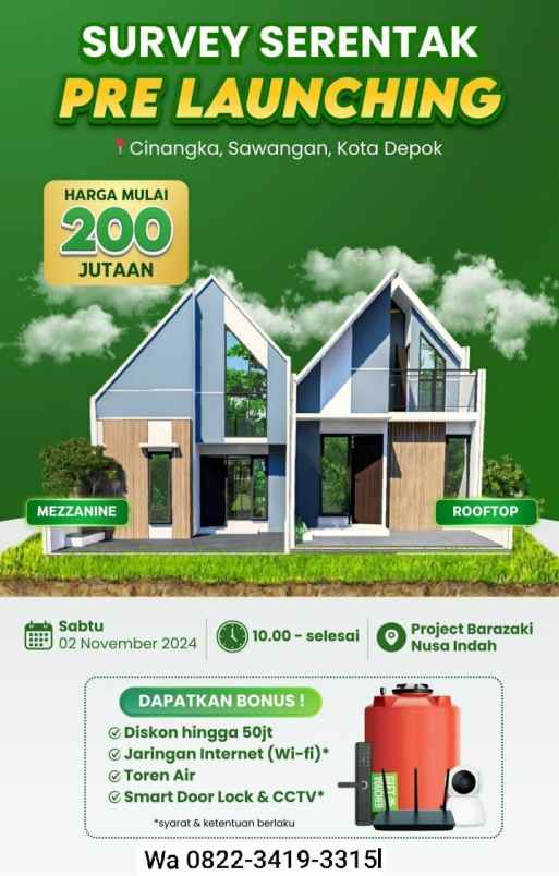 dijual rumah sawangan depok