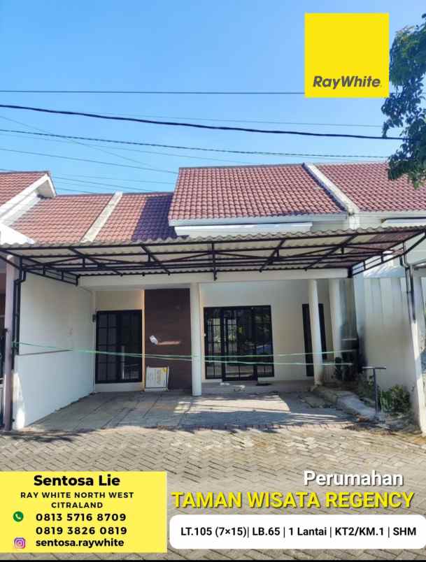 dijual rumah taman wisata regency