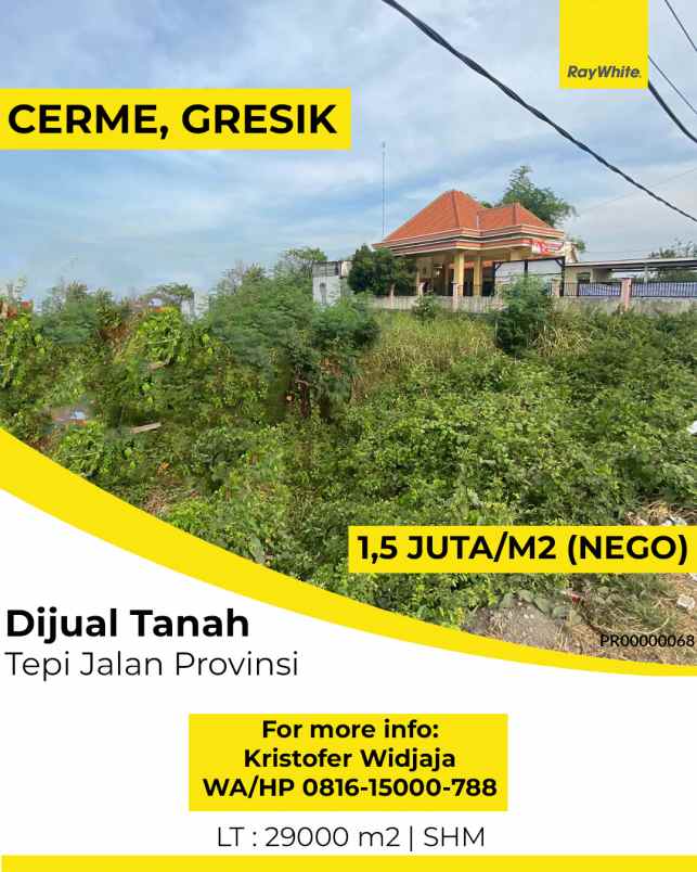 dijual tanah cerme gresik