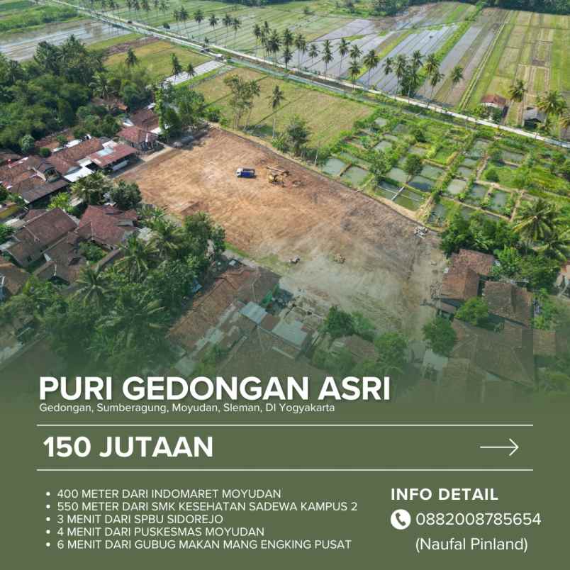 dijual tanah gedongan sumberagung