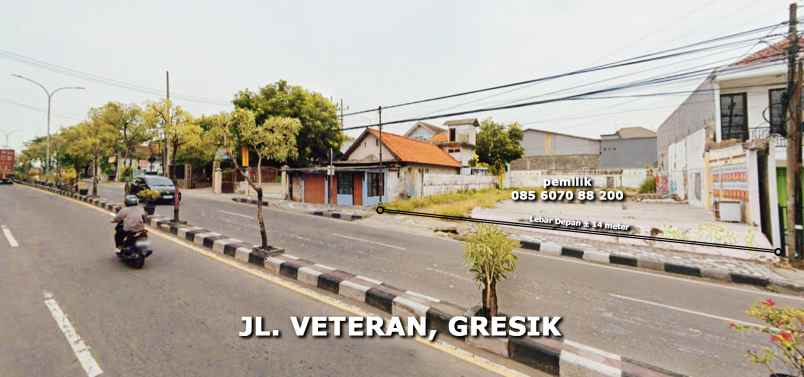 dijual tanah gresik kota jl veteran tanpa perantara