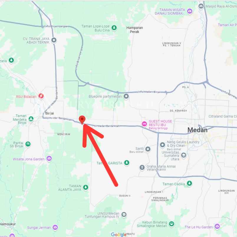 dijual tanah jalan medan binjai km 16 5