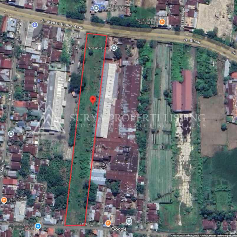 dijual tanah jalan medan binjai km 16 5