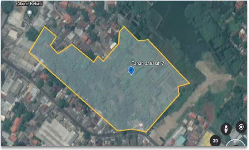 dijual tanah jl cikunir raya blok rawa