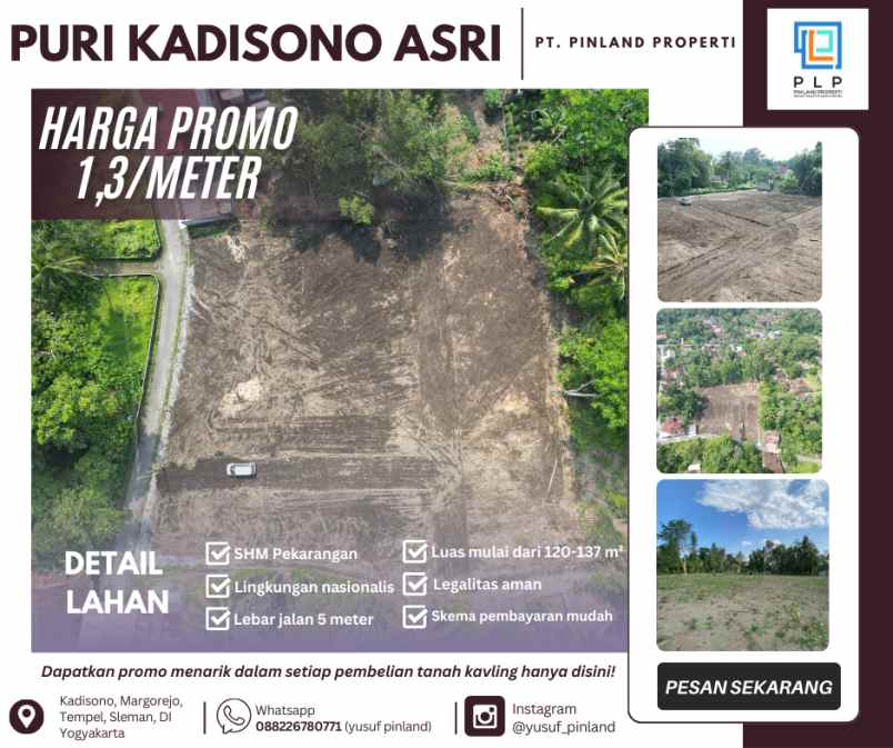 dijual tanah kadisono margorejo tempel