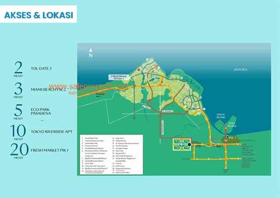 dijual tanah long island beachwalk pik2