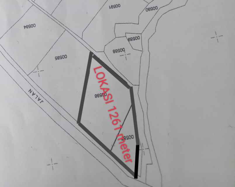 dijual tanah pinggir jalan view gunung